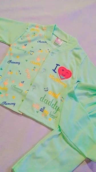 2 Pcs Kid's Stitched Fleece Printed Shirt And Trouser Set 1