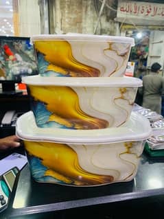 3 pcs box set double glaze melamine