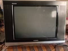 21. inch TV. nobal  dish antina and eccolink receiver mukamal sat . .