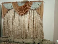 need and clean curtain with cushion set