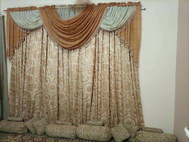 need and clean curtain with cushion set 0