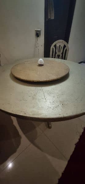 Dining table with 6 chairs double round table 1