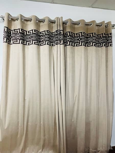 2PC 1 day used Curtains and two PC unused curtains velvet stuff 0