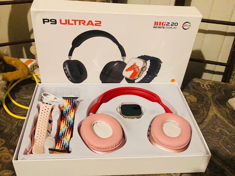 P9 Ultra 2 smart watch+head phones 3