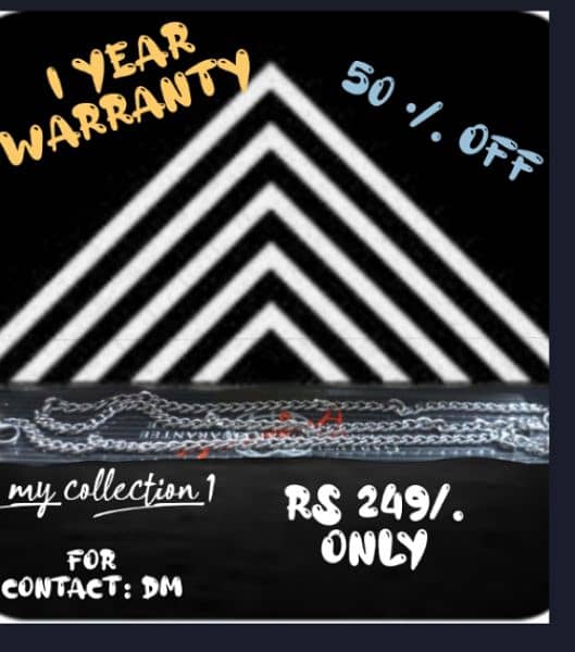 Neck chain 50 percent off 1 year warranty 0