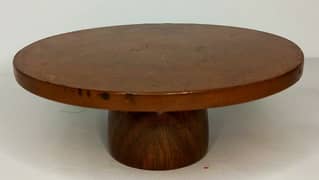 large beautiful wooden cake stand