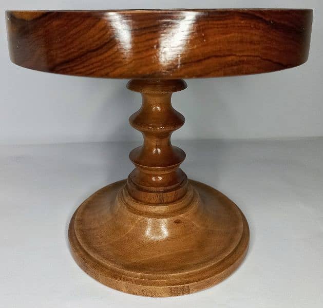 large beautiful wooden cake stand 2