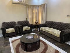 drawing room set, 5 Seater sofa set + 2 High back chairs