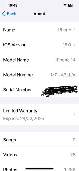 iPhone 14  98 heath full 4 months sim time 4