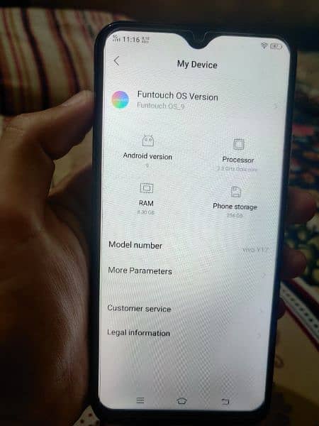 Vivo y 17 8/256 gb 10/10 condition with original charger 4