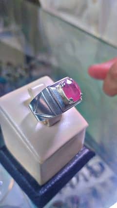 Beautiful African Ruby in Handmade Silver Ring