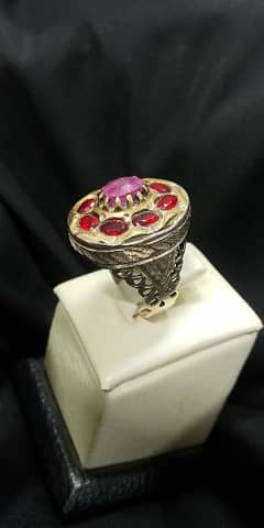 Beautiful African ruby in Handmade Silver Ring