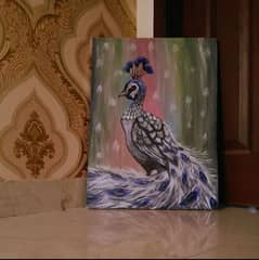 Beautiful Peacock Painting 18x24 in