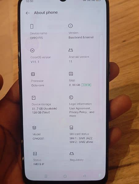 oppo f15 8+3 GB 128 Gb 3