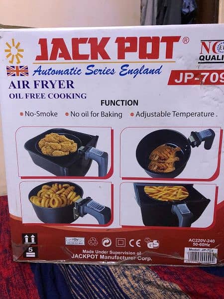 Air fryer Jackpot company with box 1