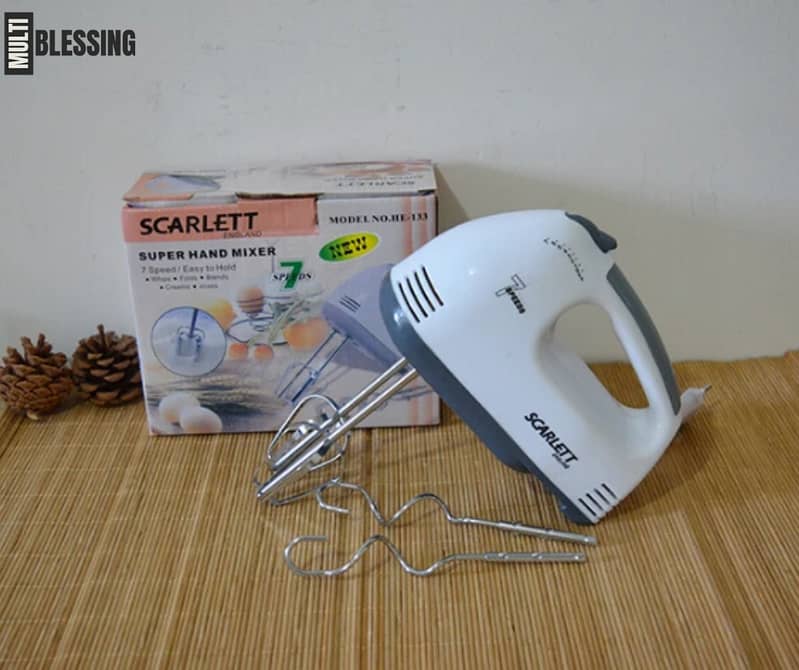 SCARLETT;7-Speed Handheld Electric Egg Beater 4