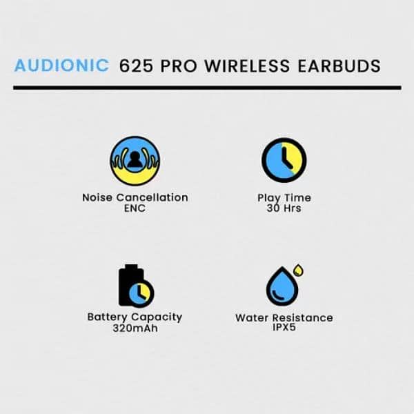 Audionic Airbud 625 Pro Earbuds Delivery available all over Pakistan 1