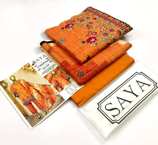 *WINTER COLLECTION*
*Brand Name*: SAYA _KHADDAR 3PC 11