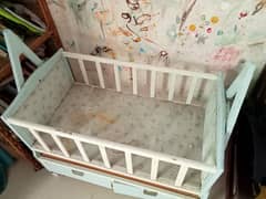 Wooden baby cot