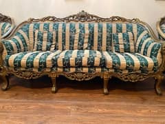 Green and Gold Sofa Set