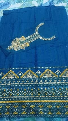 fully heavy embroidery cotton 3 piece suit dupatta price nigotiable