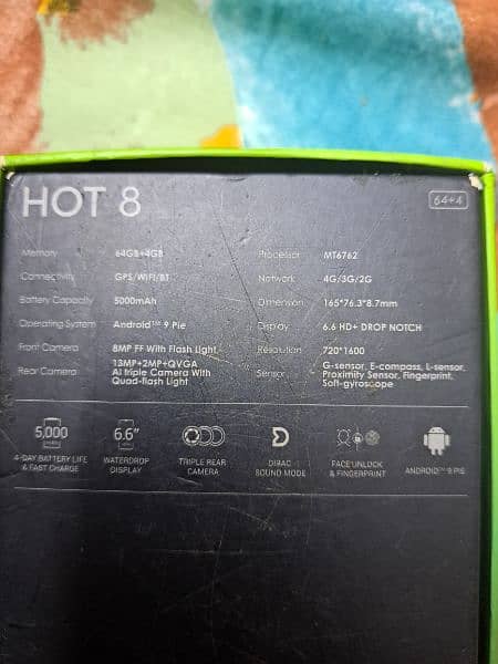 infinix hot 8 (exchange possible with upper set) 8