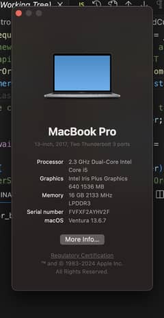 macbook pro 2017, 16-256, i5