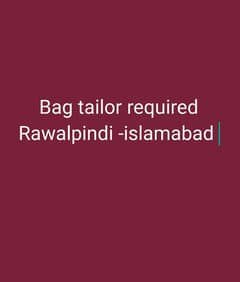 Bag tailor for karkahana karigar chye for bags