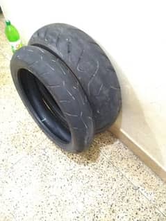 sports bike tyre pair for sale Dunlop & Pirelli