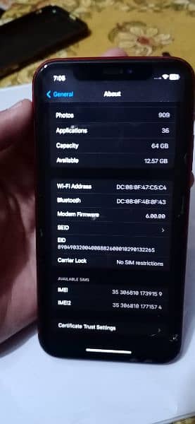 iphone XR non PTA back broken, front Ok 3