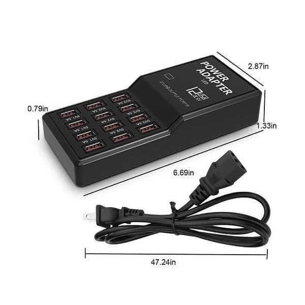 12 Ports Fast Charging Adapter 12AMP 6