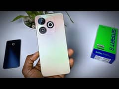 infinix smart 8 4+4 ram 64gb new box pack