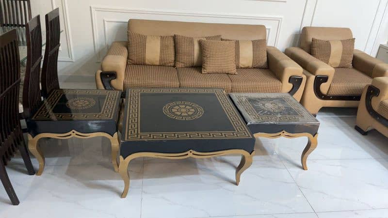 sofa set and center table sale 2