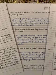 Assignment and Handwriting work