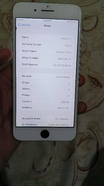 iphone 7 plus 256 GB non pta 0