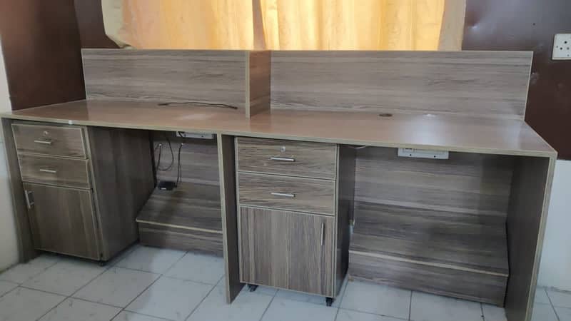 OFFICE TABLES - workstation table - 8x4 ft and 4x4 ft with cabin 1