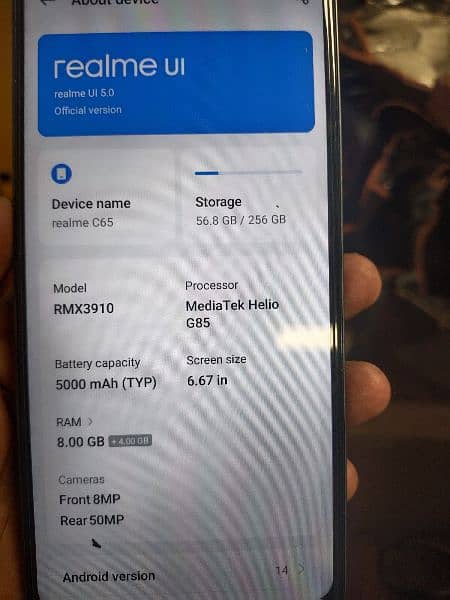 Realme c65 8+8 + 256 9