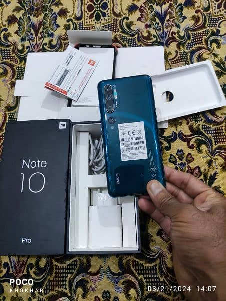 MI note 10 pro 256gb 12ram 5g box back bark h 2