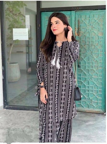 2 pcs woman stitched lawn churi 1