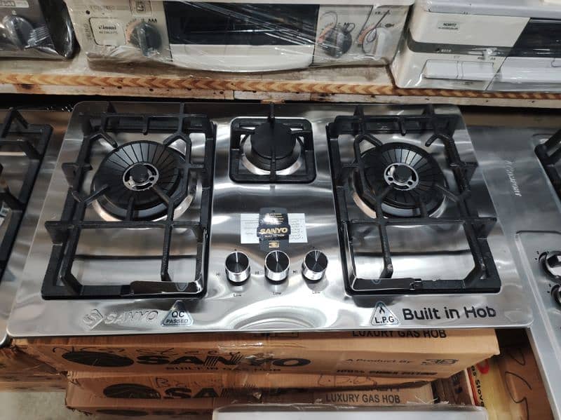 Sanyo Brand Three burner stainless steel high Quality hob NJ hu 4