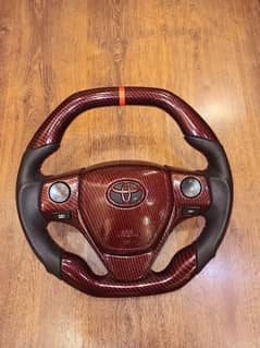 Toyota red carbon complete steering wheel