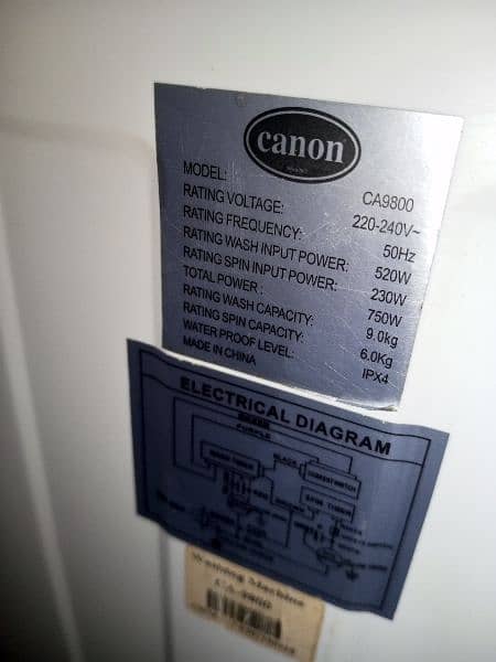 Canon semi automatic washing machine 5