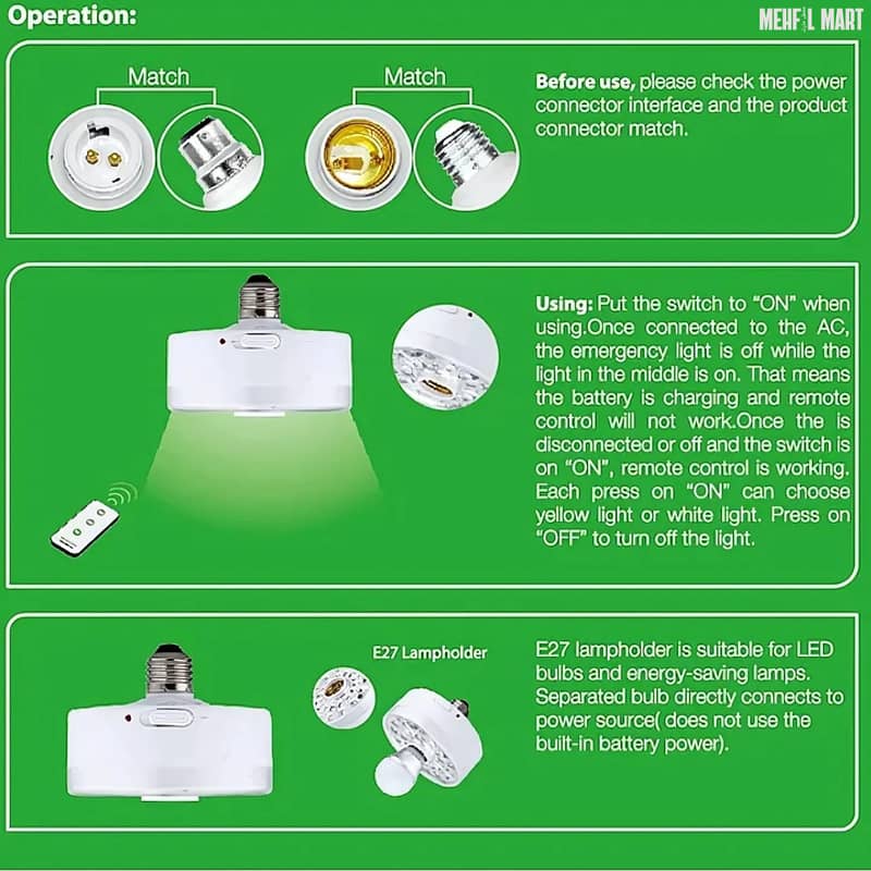 Recharegable Emergency LED Light 1