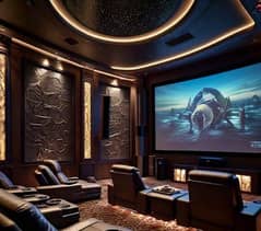 home theatre projector and sound system available