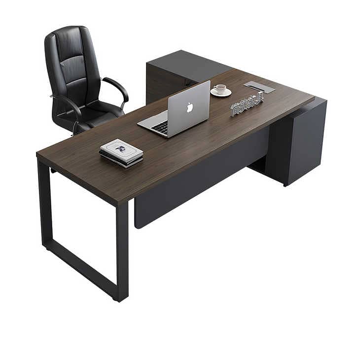 Office Table - Iron Base - Modernize look - Office Furniture - 1