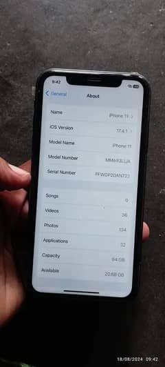 Iphone 11 jv 64Gb water pack BH%85