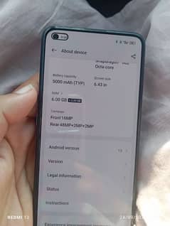 Oppo F19     6+2/128. box + charger condition 10/9.5