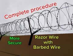 Home Security Concertina Barbed Wire Chainlink Fence Razor Wire instal