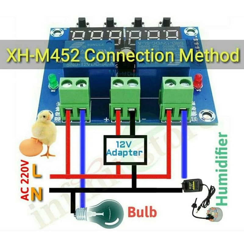 XH-M452 DC 12V 10A Temperature Humidity Controller In Pakistan 4