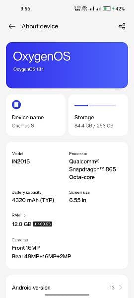 ONEPLUS 8 12/256GB 7